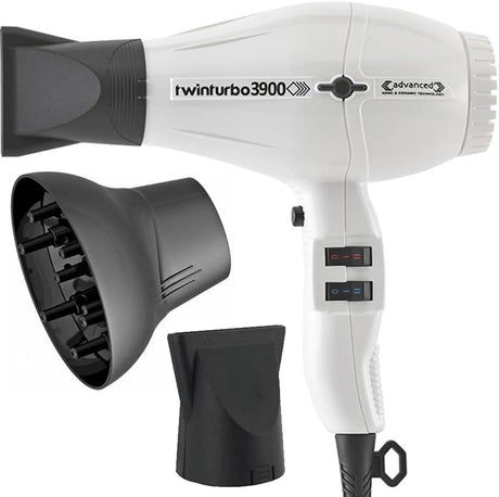 Turbo Power White Twin Turbo 3900 Advanced Hair Dryer 