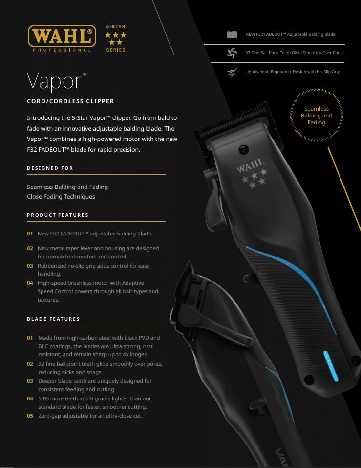 Wahl Professional Vapor Cordless Clipper 