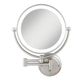 Zadro GLAW45HW Satin Nickel Hardwire Lighted Wall Mounted Makeup Mirror 