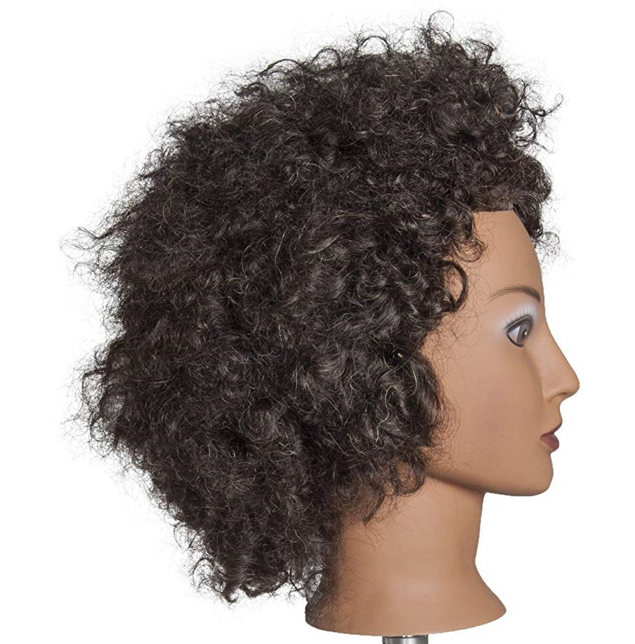 Diane D315 Naomi Black Textured 100% Human Hair Mannequin Head 