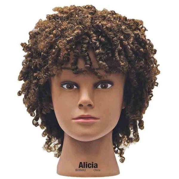 Celebrity Alicia Ethnic Curly Hair Mannequin Head