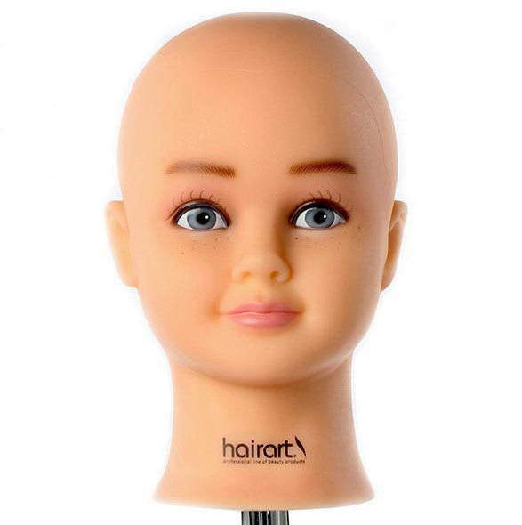 Bald Female Child Manikin Doll Head 