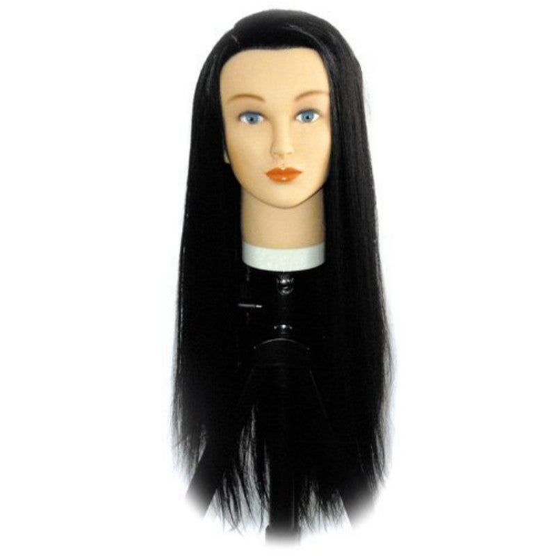 Alison Synthetic Hair Cutting Manikin Head Black Synthetic Hair