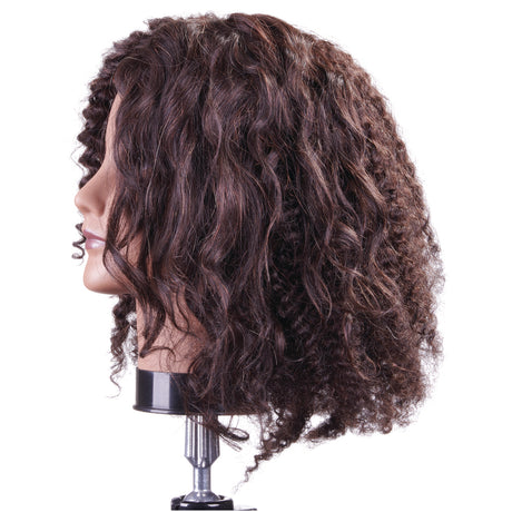 Celebrity Keke Curly Quad Manikin Hair Implanted in Four Separate Quadrants 