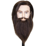 Liam 100% European Hair Mannequin w/ Mustache & Beard 