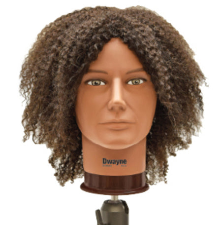 Dwayne Male Textured Human Hair Manikin Head 